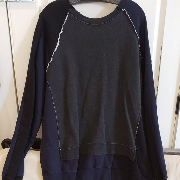 Men's Blue Black & Heather Gray Maison Margiela sweatshirt